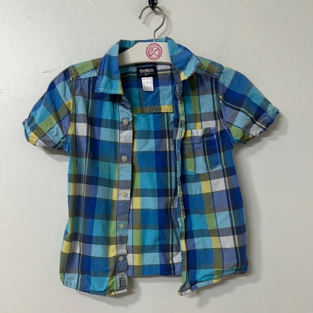 OshKosh B'gosh Blue Plaid Kids Shirt